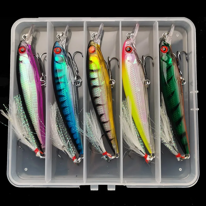 Fishing Equipment Usa - 5 шт./коробка, жесткая рыболовная приманка с